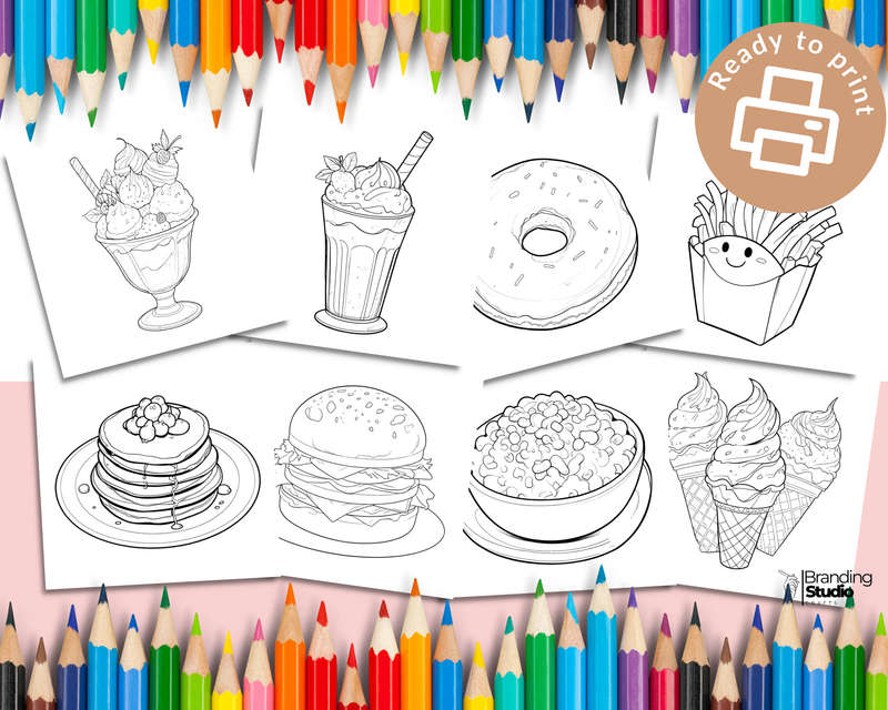 Sweet Treats Colouring Book: Bold and easy: Food, Snacks and drinks (E-Book)