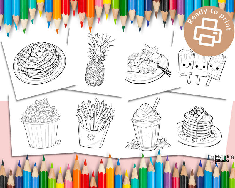 Sweet Treats Colouring Book: Bold and easy: Food, Snacks and drinks (E-Book)