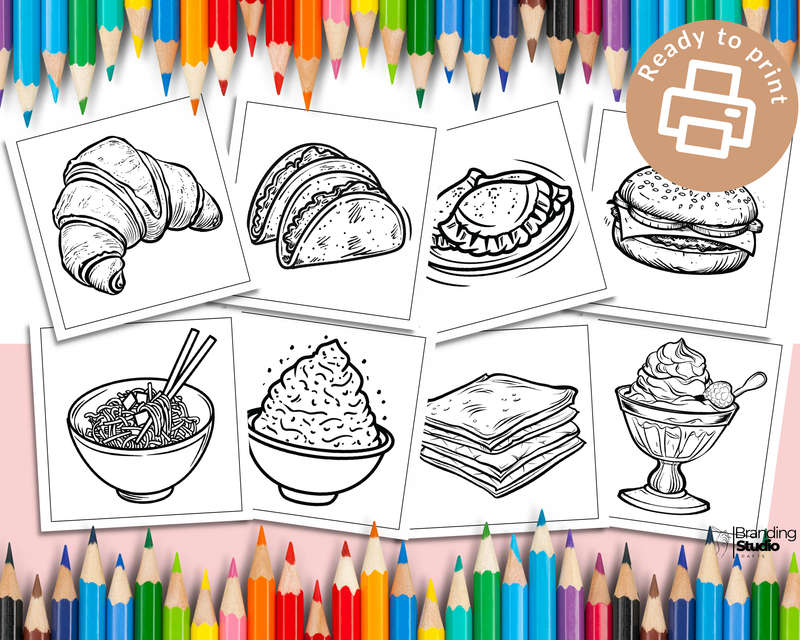 Foodie Colouring Book: Bold and easy: Food, snacks and drinks vol 2 (E-Book)