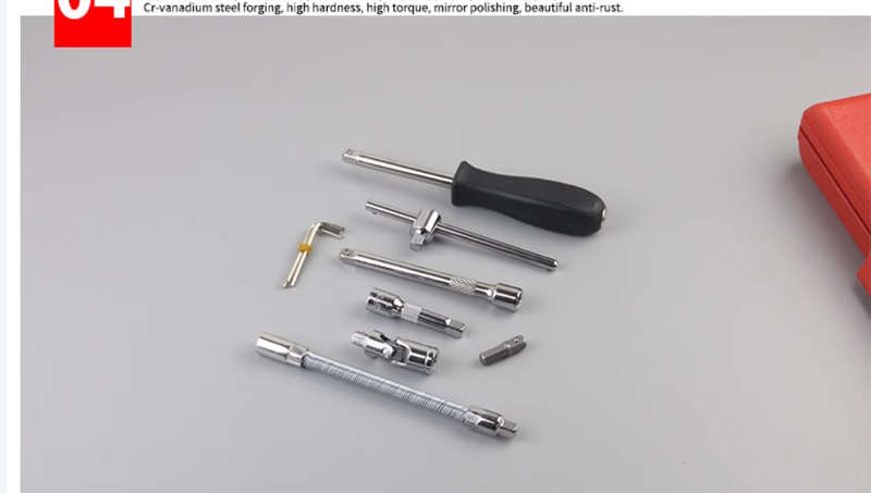 46-piece wrench socket bit combination ratchet socket flying wrench motorcycle car repair tool set