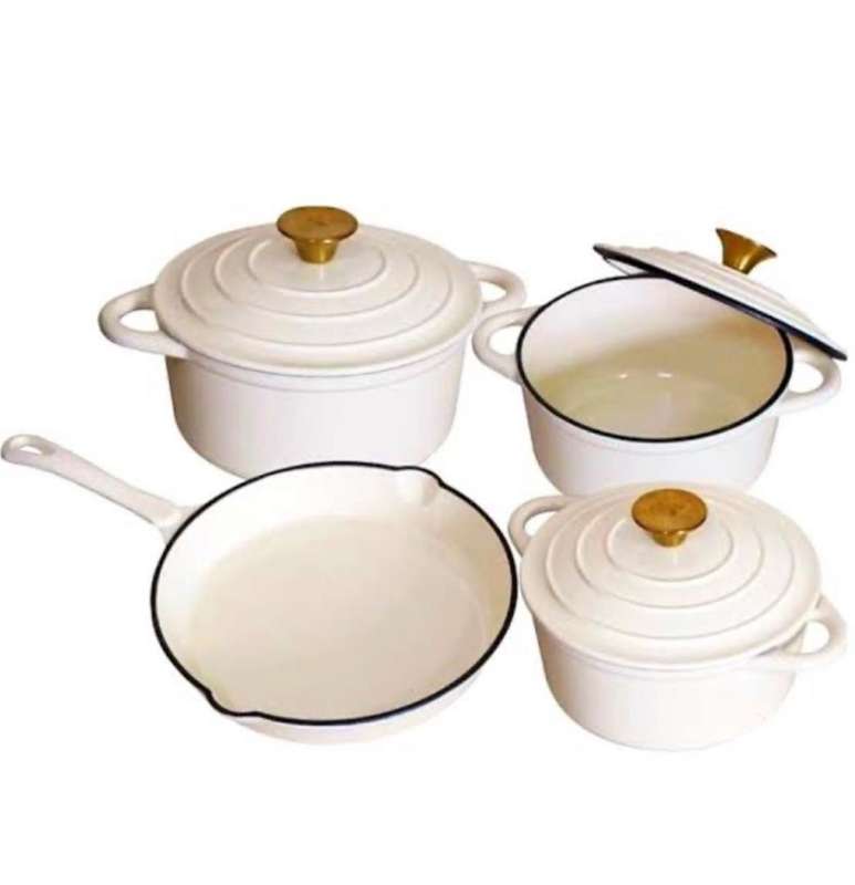 Cast Iron Dutch Oven Cookware Pot 7 Pcs Set