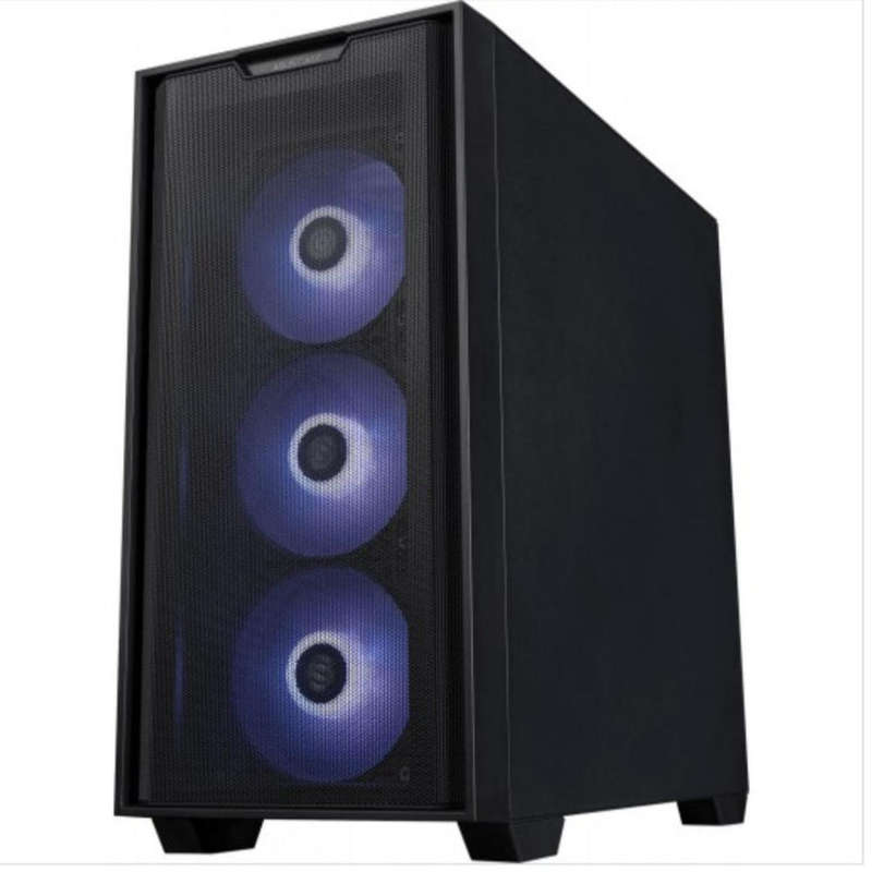 ASUS A21 Clear Tempered Glass Mesh Steel Black Micro-ATX Mid-Tower Desktop Chassis - With Fans
