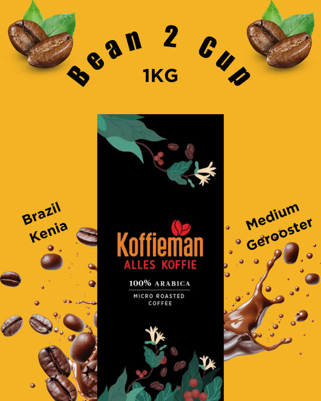 Bean 2 Cup  Koffiebone blend 1 Kg