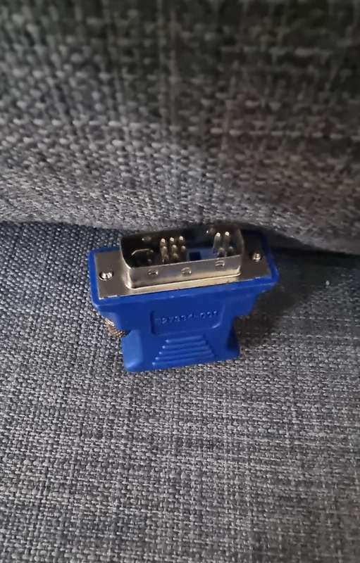 DVI-A Male/VGA Female Molded Blue