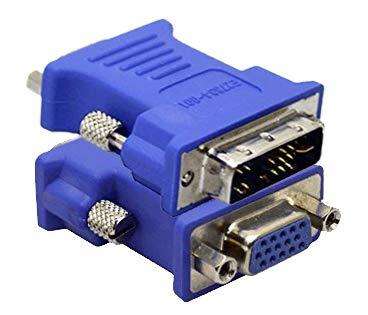 DVI-A Male/VGA Female Molded Blue