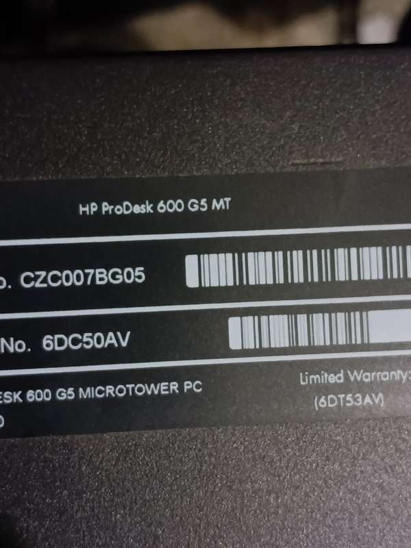 HP PRODESK 600 G5| Intel Core i5-9th| 8GB DDR4 Memory| 256GB SSD