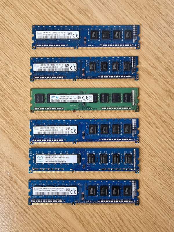 Samsung and SKhynix 4GB DDR3 12800U Desktop Memory 6 available