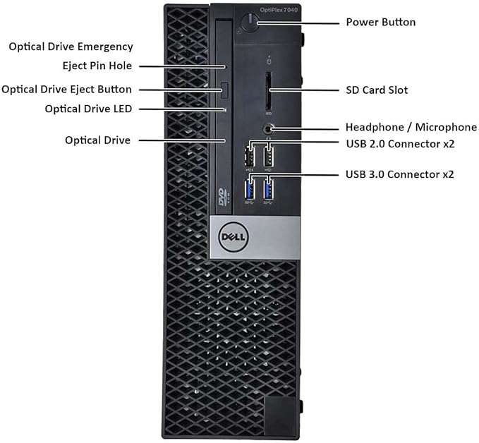 Dell OptiPlex 3040 SFF Desktop PC,Intel Quad Core i5-6th Gen, 8GB Ram, 256GB SSD