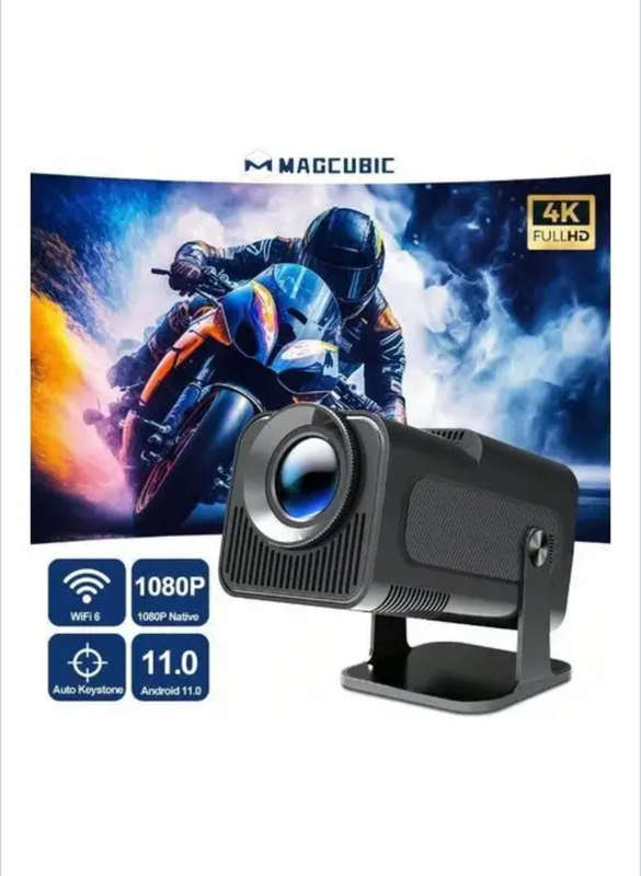 Full HD 4K Projector With Dual HiFi Stereo Surround Sound - Black