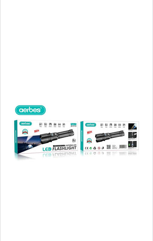 Aerbes AB-Z1133 LED Flashlight 1500LM 12000Mah Battery