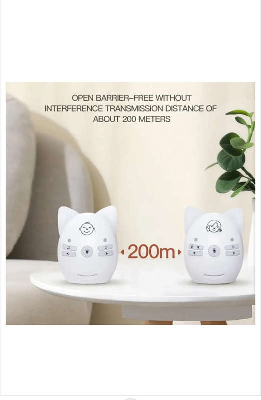V30 Wireless Audio Baby Monitor Support Voice Monitoring + Intercom + Night Light without Battery