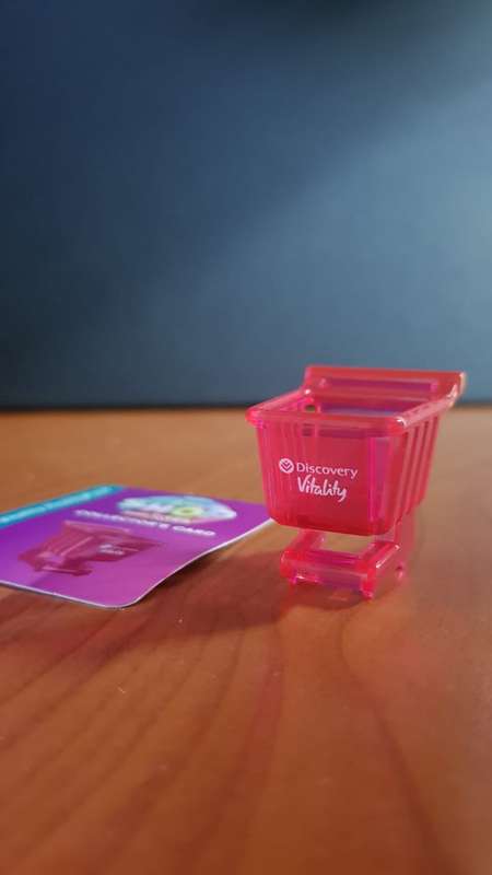 Checkers Mini shop Discovery Vitality pink cart with collectors card