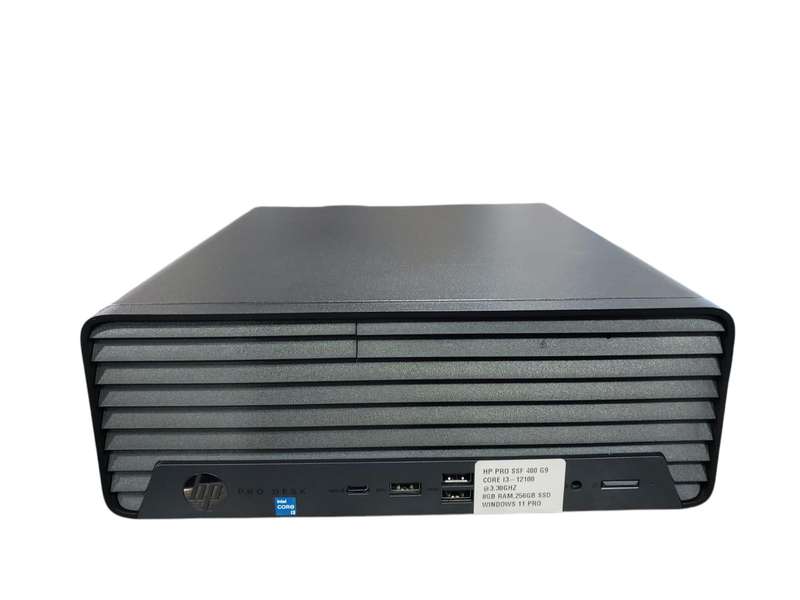 HP Pro 400 G9 Core i3-12100, 8GB RAM,256GB SSD Win 11 Pro SFF PC PREOWNED