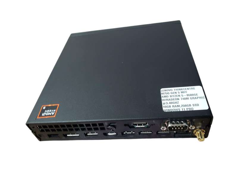 LENOVO ThinkCentre M75q Gen 5,AMD Ryzen 5 PRO 8500GE,16GB RAM,256GB SSD M.2 2280 PCIe Gen4