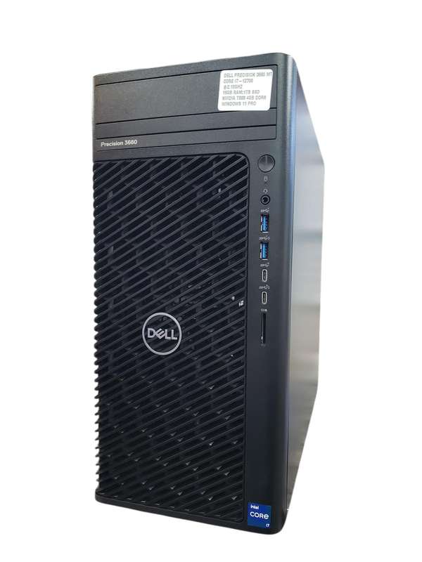 Dell Precision 3660 Tower Workstation PC - Intel Core i7-12700,16GB RAM,1TB SSD, GeForce Quadro T600