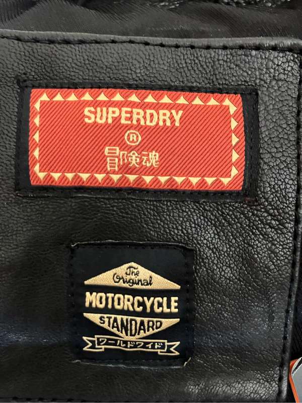 Superdry Black Classic Leather Racer Jacket