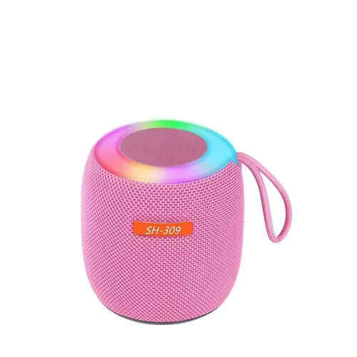 SH-309 Portable Bluetooth Speaker with RGB Lights  Available in Black, Blue, Red, Pink & Grey