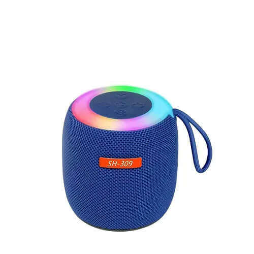SH-309 Portable Bluetooth Speaker with RGB Lights  Available in Black, Blue, Red, Pink & Grey