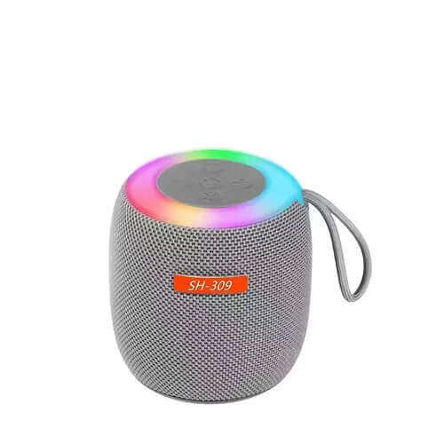 SH-309 Portable Bluetooth Speaker with RGB Lights  Available in Black, Blue, Red, Pink & Grey
