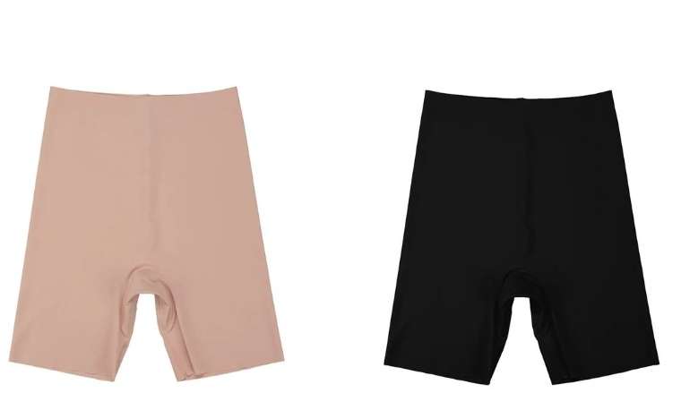 Pack of 2 Women's Slip Shorts for Under Dresses High Waisted Seamless Shorts