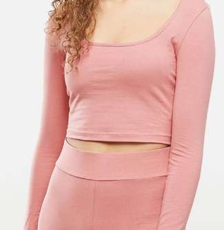 Women's Blake Scoop Neck Fitted Crop Top