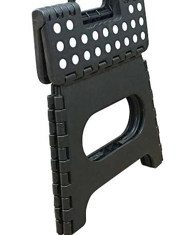 Kids Folding Black Step Stool