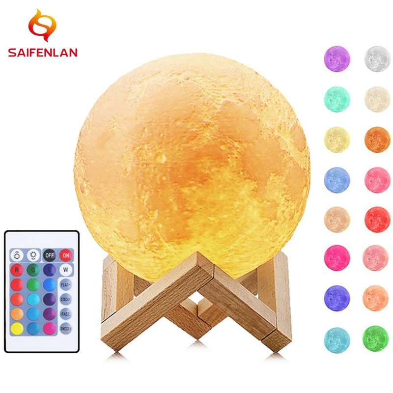 Moon lamp made with 3D printing technology