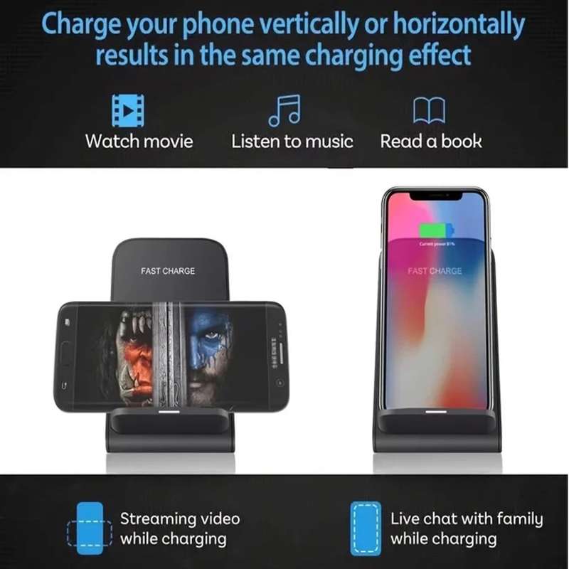 new Wireless Charger Stand Pad for iPhones and Androids