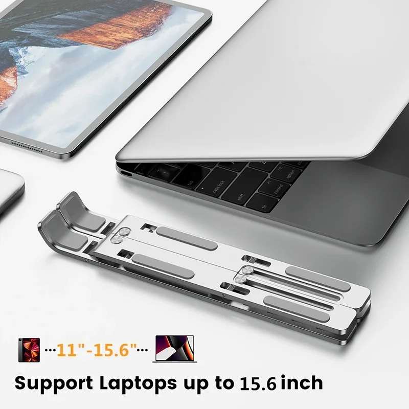 Adjustable Aluminium Foldable Cool Portable Laptop & Tablet Stand