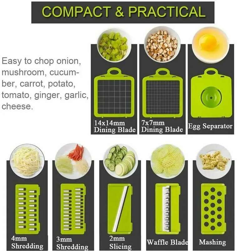 Multi-function Steel Blade Potato Peeler Slicer Carrot Cheese Grater Vegetable Cutter Set Kitchen