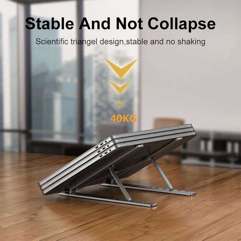 Adjustable Aluminium Foldable Cool Portable Laptop & Tablet Stand