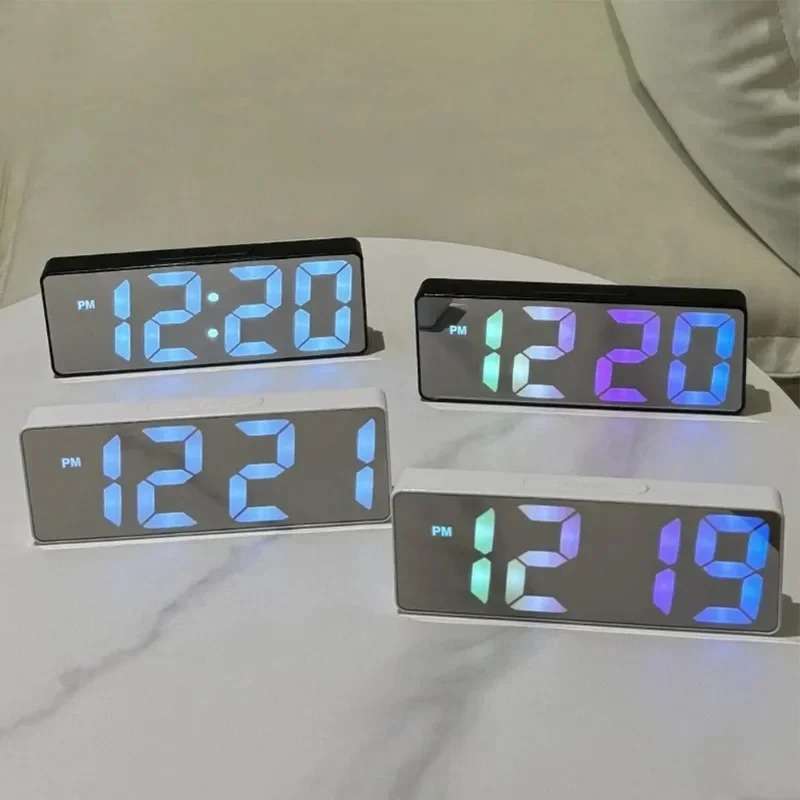 Mirror LED Alarm Clock