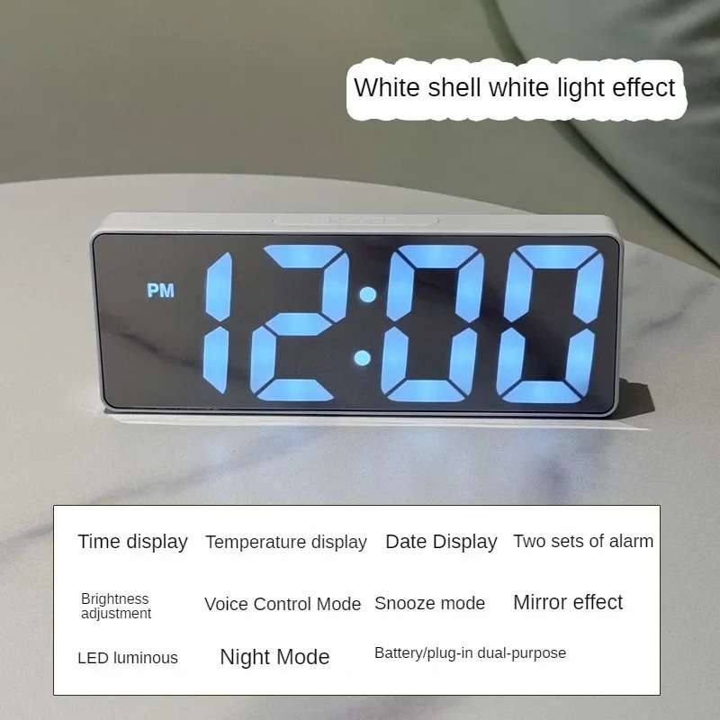 Mirror LED Alarm Clock