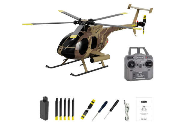 RC-ERA C-189 Pro MD500 Gyro Stabilised - RTF Helicopter (Black Scheme)