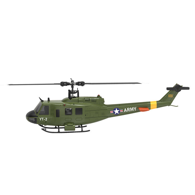Fly Wing UH-1 Huey 450 Size V4 GPS Stabilised - RTF Helicopter (Military )
