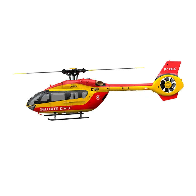 RC-ERA C-190 H145 Pro Gyro Stabilised - RTF Helicopter (Red & Yellow)