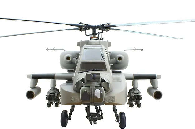 ROBAN AH-64 Apache Grey 700 Size Scale Helicopter With Mechanics - ARF