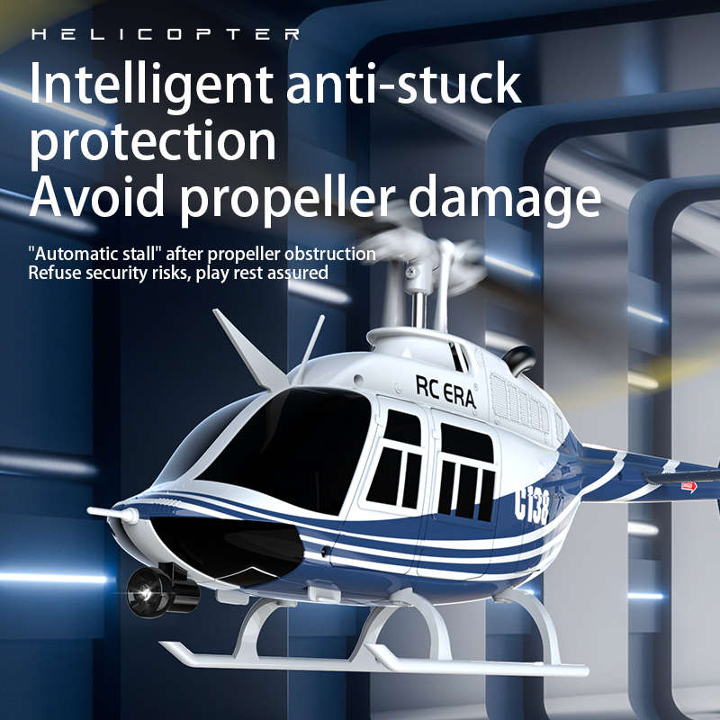 RC-ERA C-138 Bell 206 Pro Gyro Stabilised - RTF Helicopter (Red)