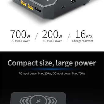 GTP V6 Pro Dual AC/DC Smart Charger 32A & 700W