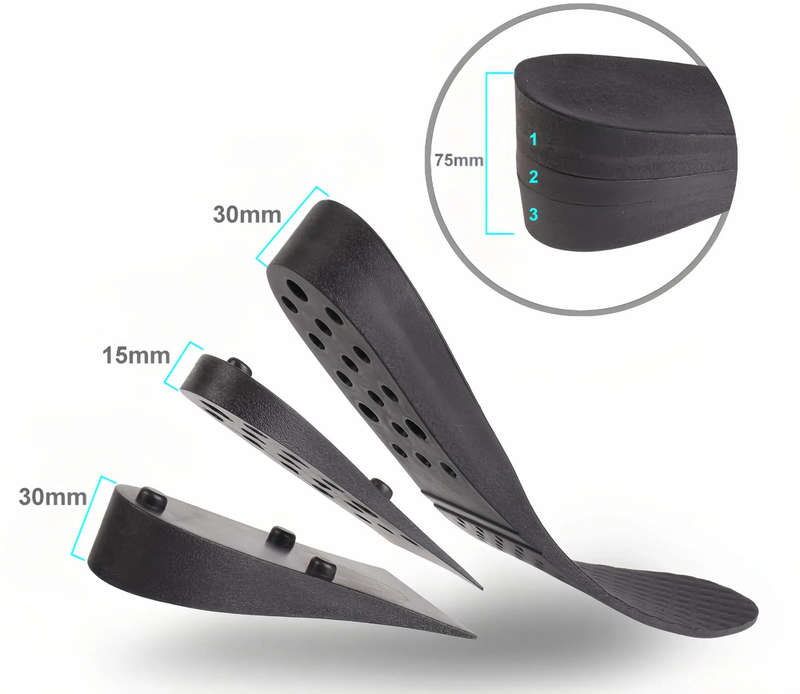 Height Increase Insoles for Men Women, Adjustable Invisible Shoe Lifts