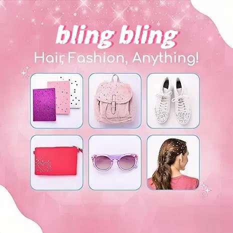 Bling Bling Dazzle Toy - Sparkling Diamond Hair Accessories with Refill pack for kids