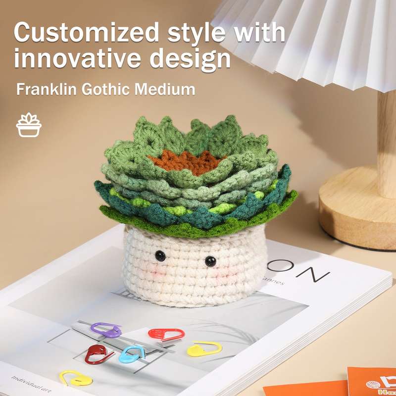 6PCS coasters crochet knitting  craft DIY kit for beginner with Step-by-Step Video Tutorials