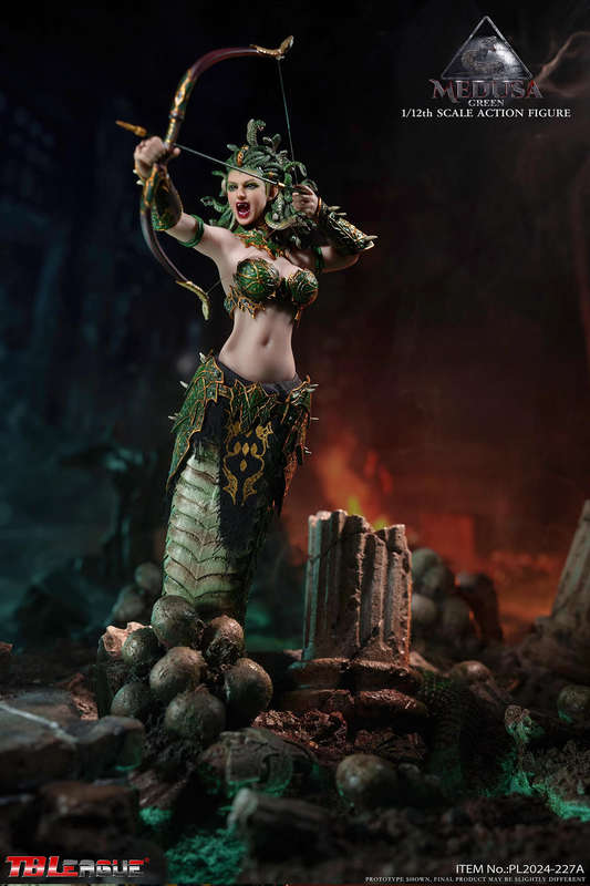 TBLeague MEDUSA 1/12 Scale Action Figure With  Poseable Snake Tail (Green)