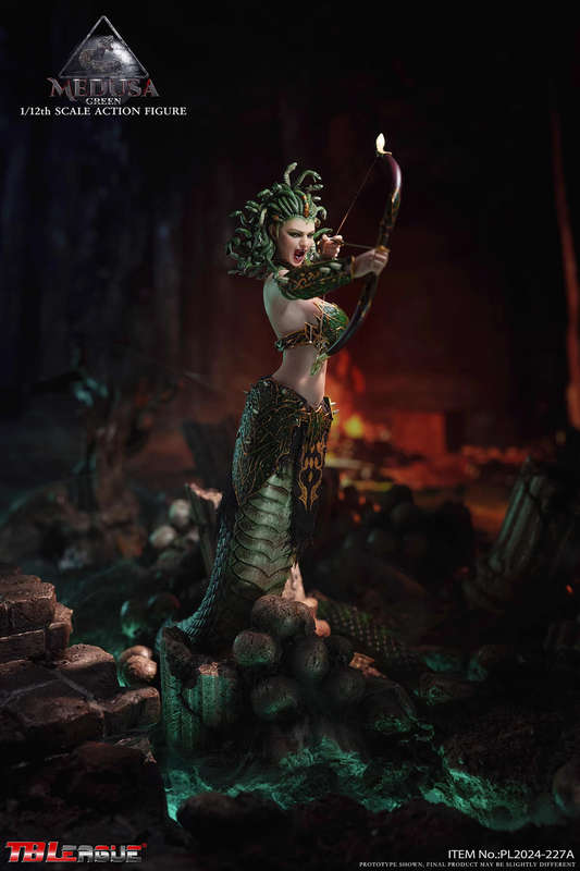 TBLeague MEDUSA 1/12 Scale Action Figure With  Poseable Snake Tail (Green)