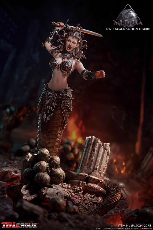 TBLeague MEDUSA-Silver 1/12th Scale Collectiable Action Figure With  Poseable Snake Tail