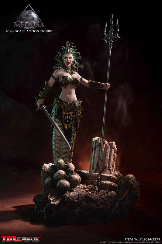 TBLeague MEDUSA 1/12 Scale Action Figure With  Poseable Snake Tail (Green)