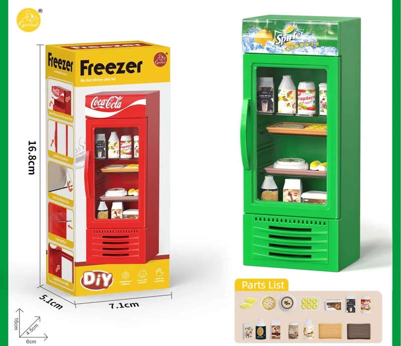 Dollhouse Miniature  Refrigerator store freezer,4 colours available ,Photo Props