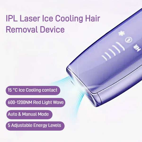 Laser Hair Removal Unisex Handheld Intense Pulsed Light with  Ice Cooling