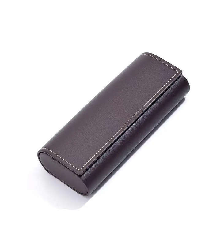 Unisex PU Leather Eyeglasses Case Stylish, Durable, Protective, & Compact BROWN