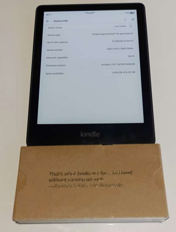 Amazon Kindle Paperwhite 11th Gen 8GB 6.8"
